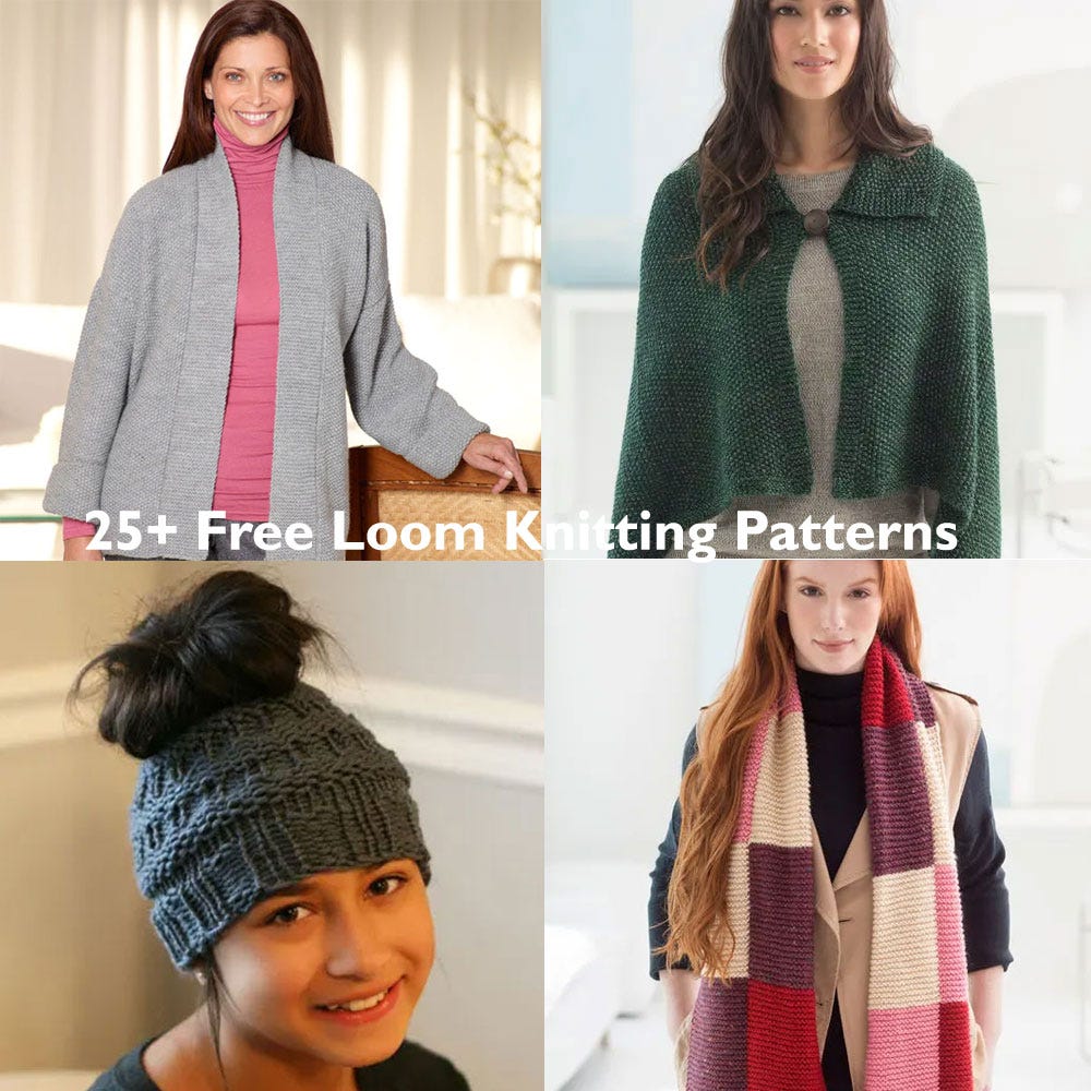 25+ Free Loom Knitting Patterns. Loom knitting is a fun version of ...