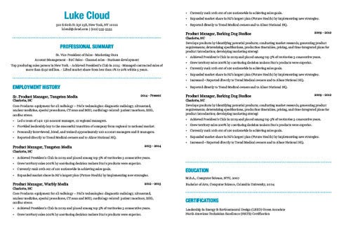 The best resume template based on my 15 years experience sharing resume  advice | by Marc Cenedella | Mission.org | Medium