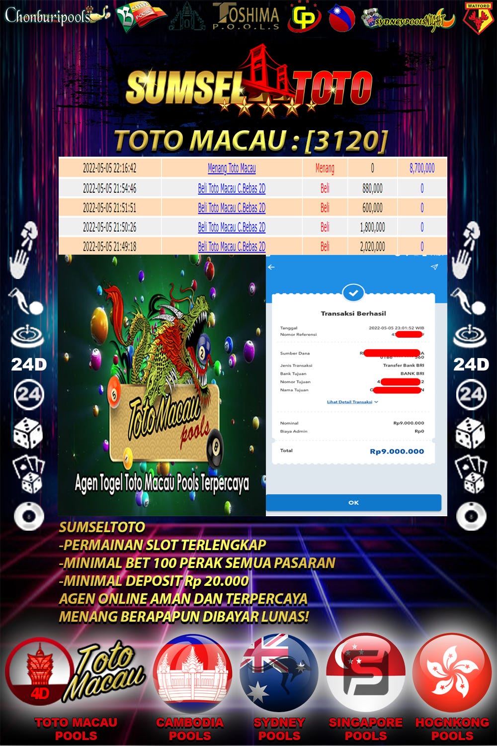 bukti jp totomacau