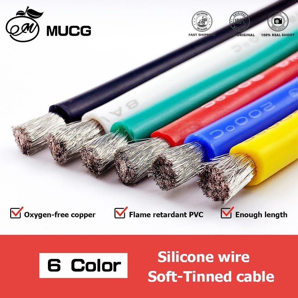 18 AWG 0.75mm² Silicone Electrical Wire Set In 8 Colors, Each 5m/16.4ft Per Roll 18 Gauge Stranded Wire Spool, Flexible Tinned Copper Cable For DIY