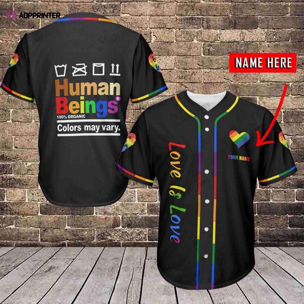 Love is Love Personalized Baseball Tee — LGBT Jersey 391