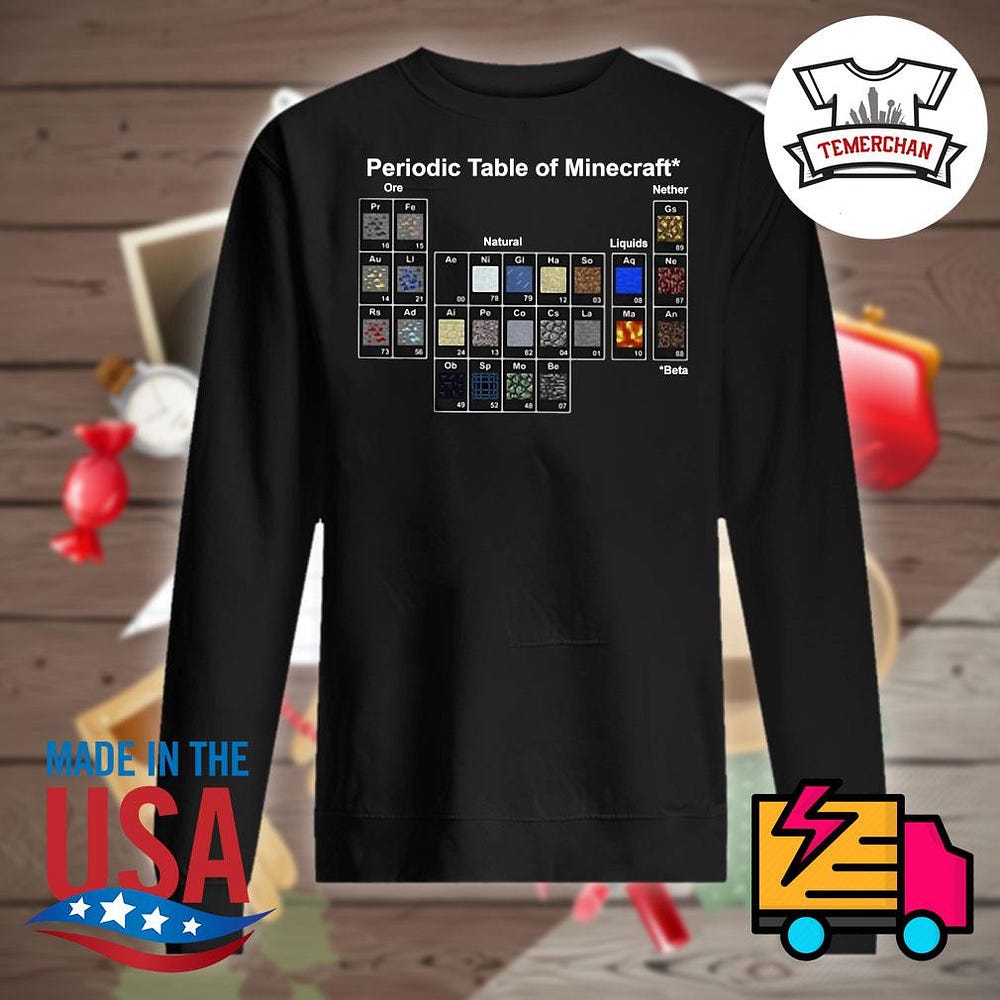 Periodic table of Minecraft Ore Nether Beta shirt | by Duycolony | Medium