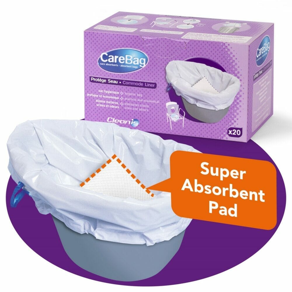 Carebag® Commode Pail Liners with SuperAbsorbent Pad for Economical