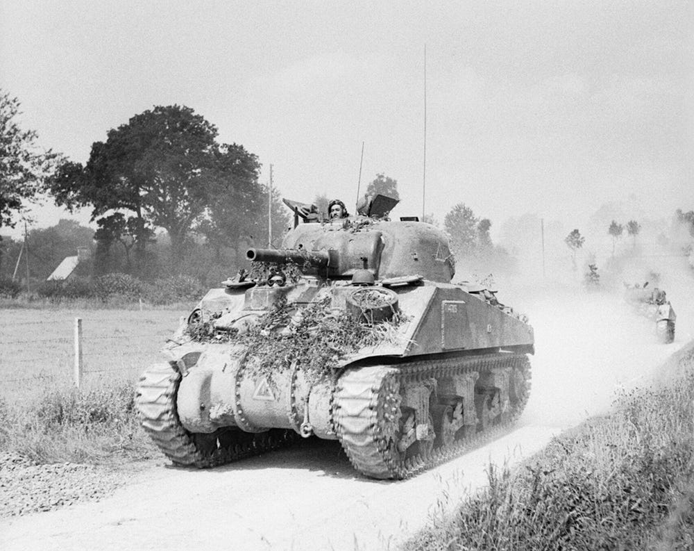 Танк Шерман в Нормандии 1944