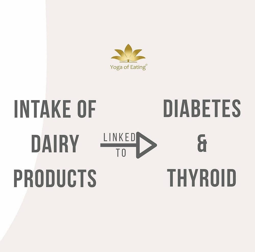 Intake of Dairy Products may be linked to Diabetes & Thyroid by