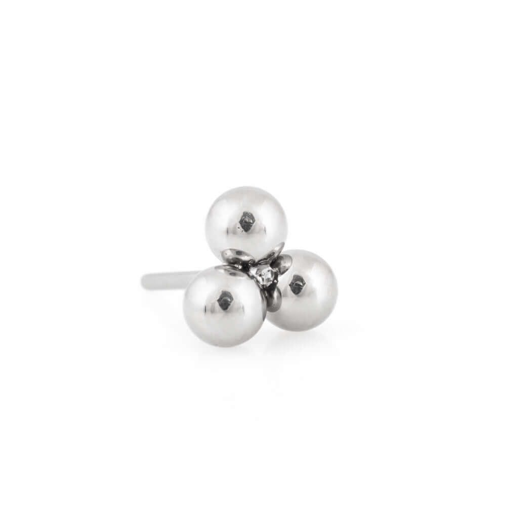 Tilum Triple Bead Titanium Threadless Top — Price Per 1
