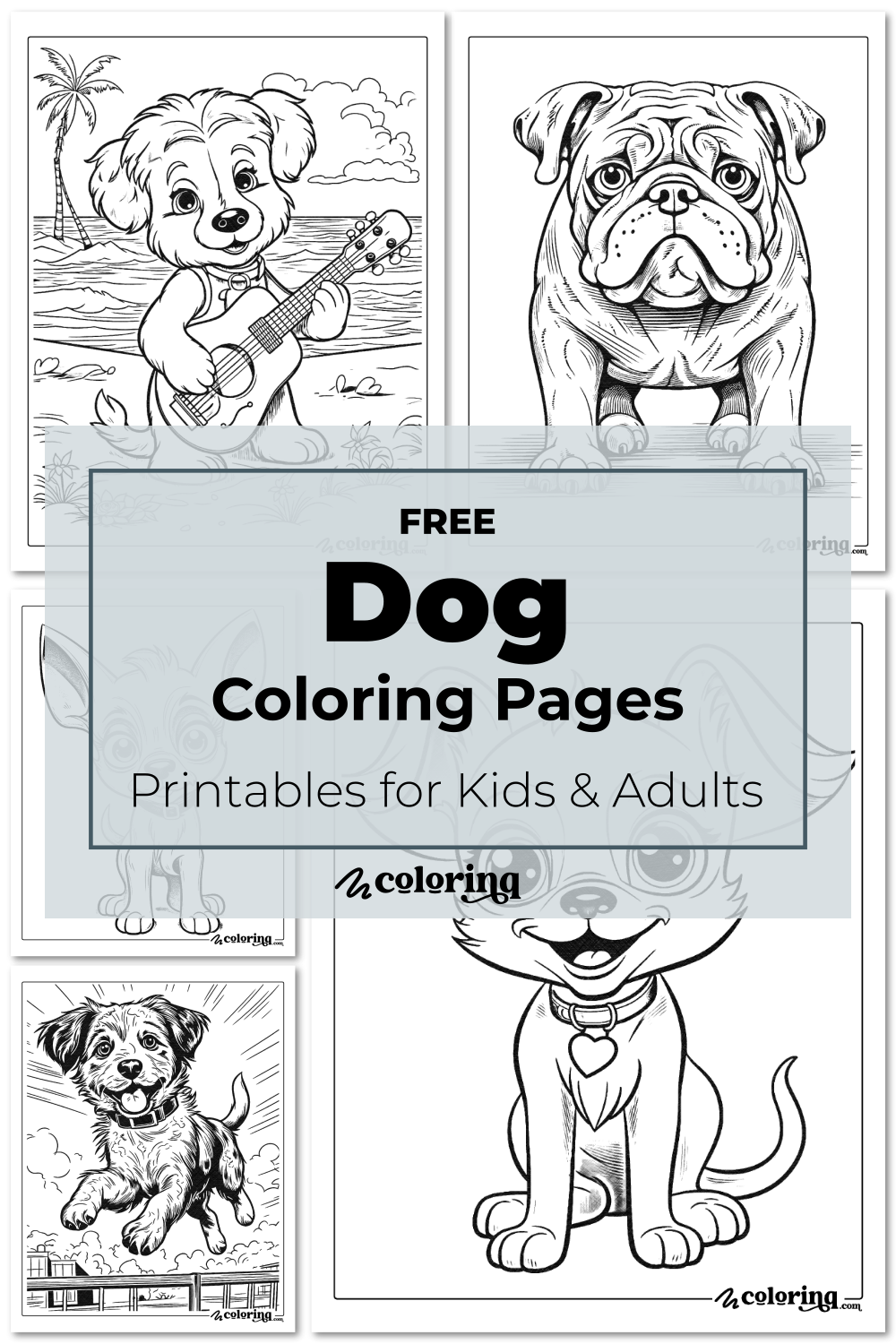 Dog Coloring Pages 31+ Free Printables for Kids & Adults by colorinq