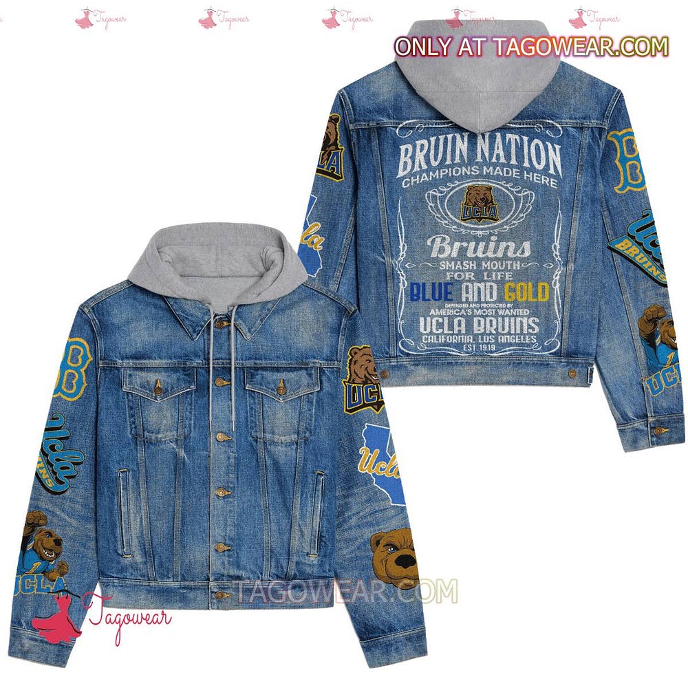 Ucla Bruins Nation Champions Made Here Hooded Denim Jacket | by Tago ...