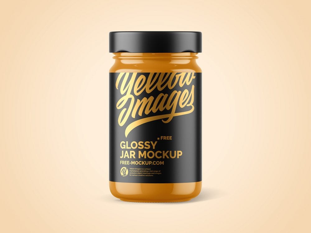 Free Download Cool 50Ml Glossy Plastic Cosmetic Jar Mockup Ideas Psd Template.