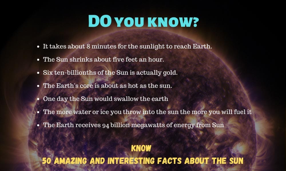 50 Interesting And Amazing Facts About The SUN, by Benchok