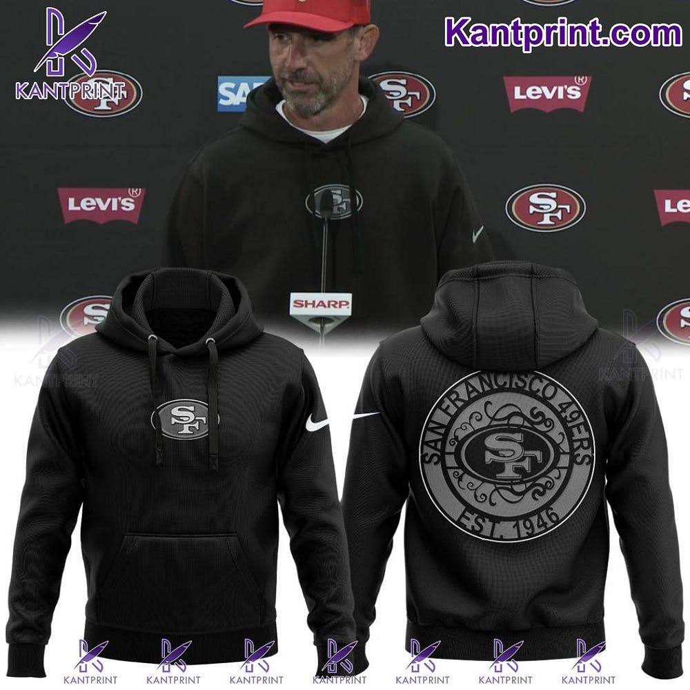 Coach Kyle Shanahan San Francisco 49ers Grey Logo Hoodie
