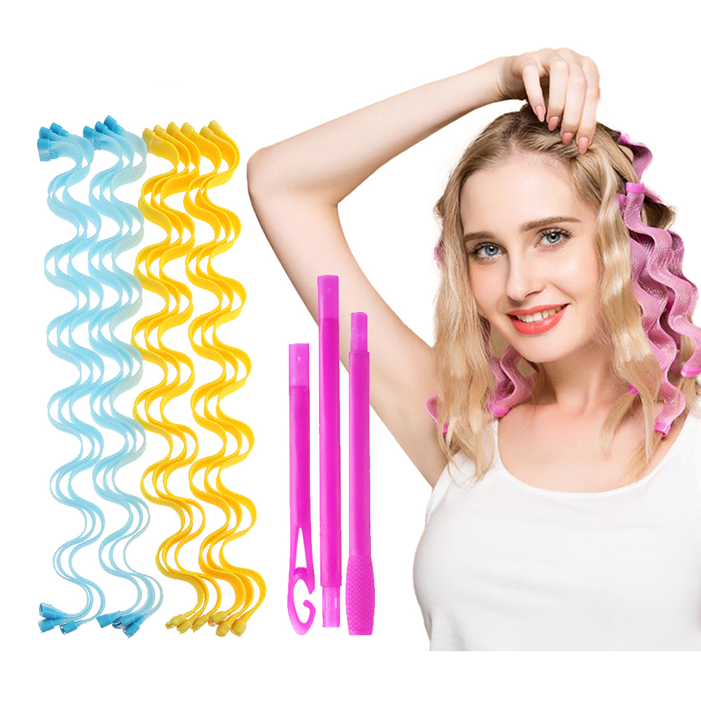 Heatless Hairstyle Sticks Waveform Curling Tools - Gift 2 Heart Med ...