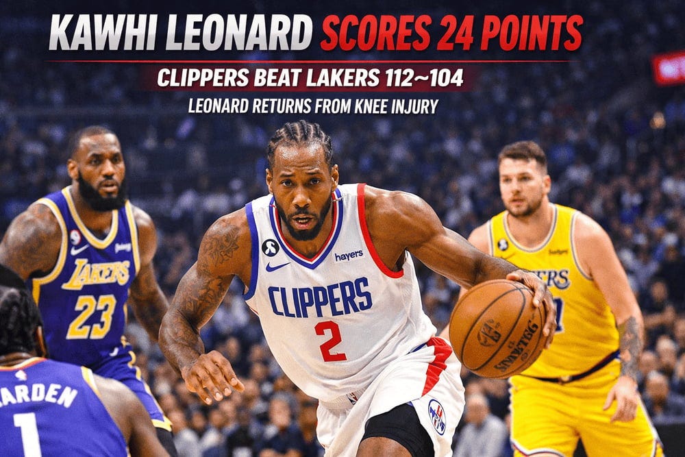 Kawhi Leonard’s Comeback Game Lifts Clippers Over Lakers | Sportinsiderly