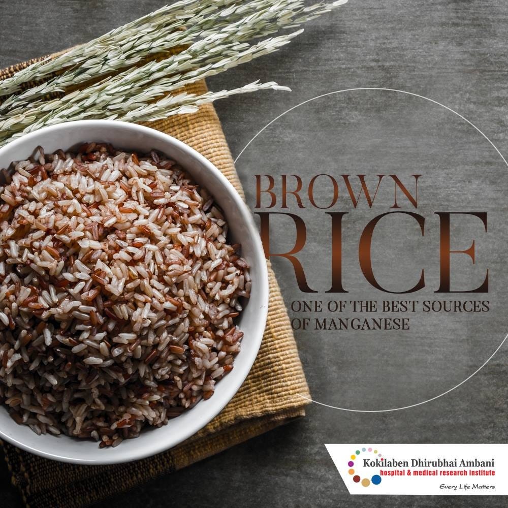 Brown Rice — a manganese powerhouse | by Kokilaben Dhirubhai Ambani ...