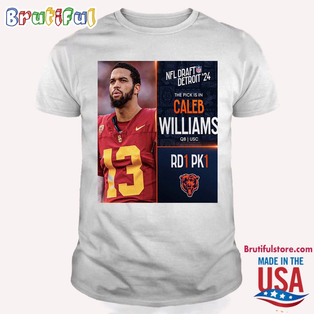 Caleb Williams To Picked 1 By Chicago Bears NFL Draft Detroit 2024 T ...