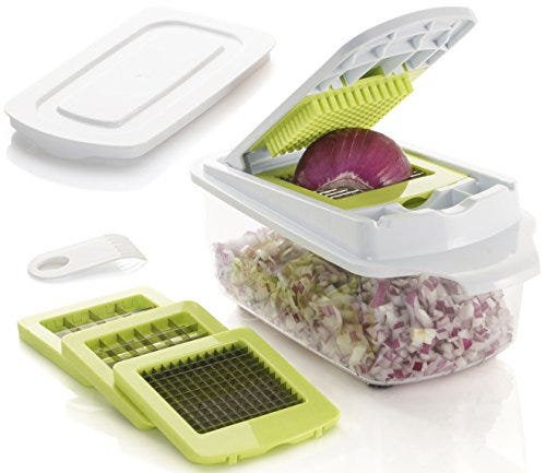 Fullstar Vegetable Chopper - Spiralizer Vegetable Slicer - Onion Chopper  with Container - Pro Food Chopper - Slicer Dicer Cutter - (