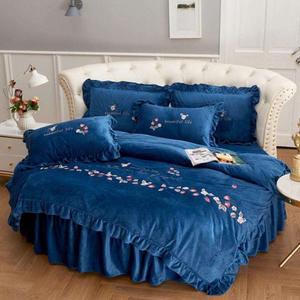 Luxury Velvet Bedding Set With Multiple Color Option082335 duvet cover by Cootie Shop Jul