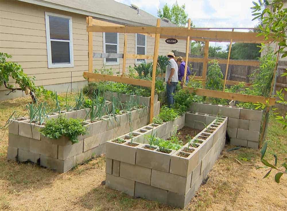 Cinder Block Garden Bed