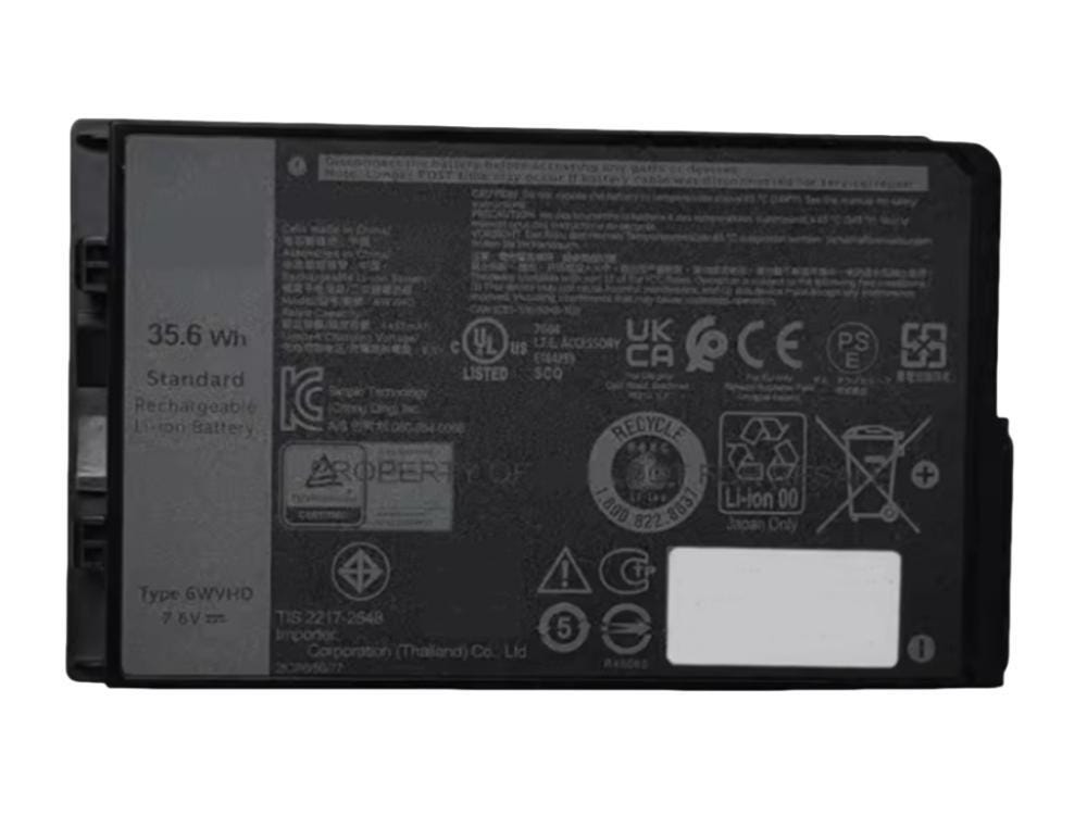 AURUNHO 6WVHD 35.6Wh Laptop Battery Replacement For Dell T06H T06H001 Series Latitude 7230 Rugged Extreme Tablet Series Laptop 6WVHD 451-BDDY JM6CX 0JM6CX VDDJY FNW8F 0VDDJY 7.6V