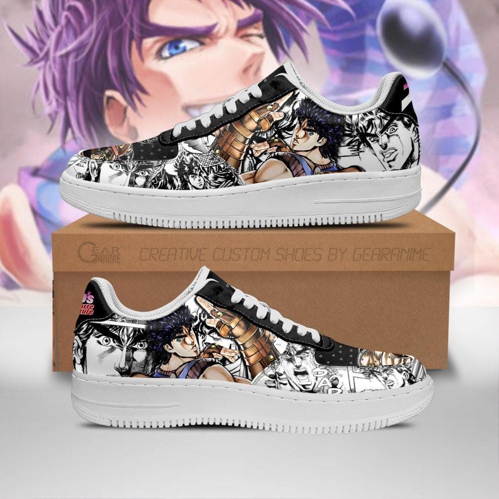 Jonathan Joestar Air Force Sneakers Manga Style JoJo’s Anime Shoes Fan ...
