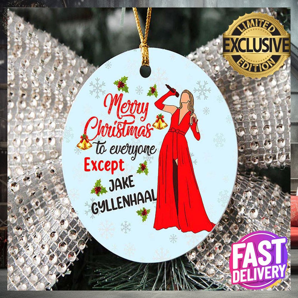 Taylor Swift Red Album All Too Well Merry Christmas Decorations Ornament, by Tinnap