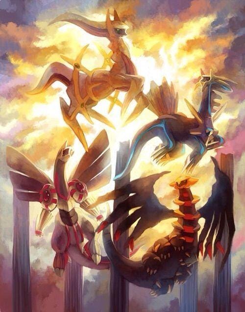 Arceus confronts Palkia, Dialga, and Giratina [Pokémon Legends: Arceus] 