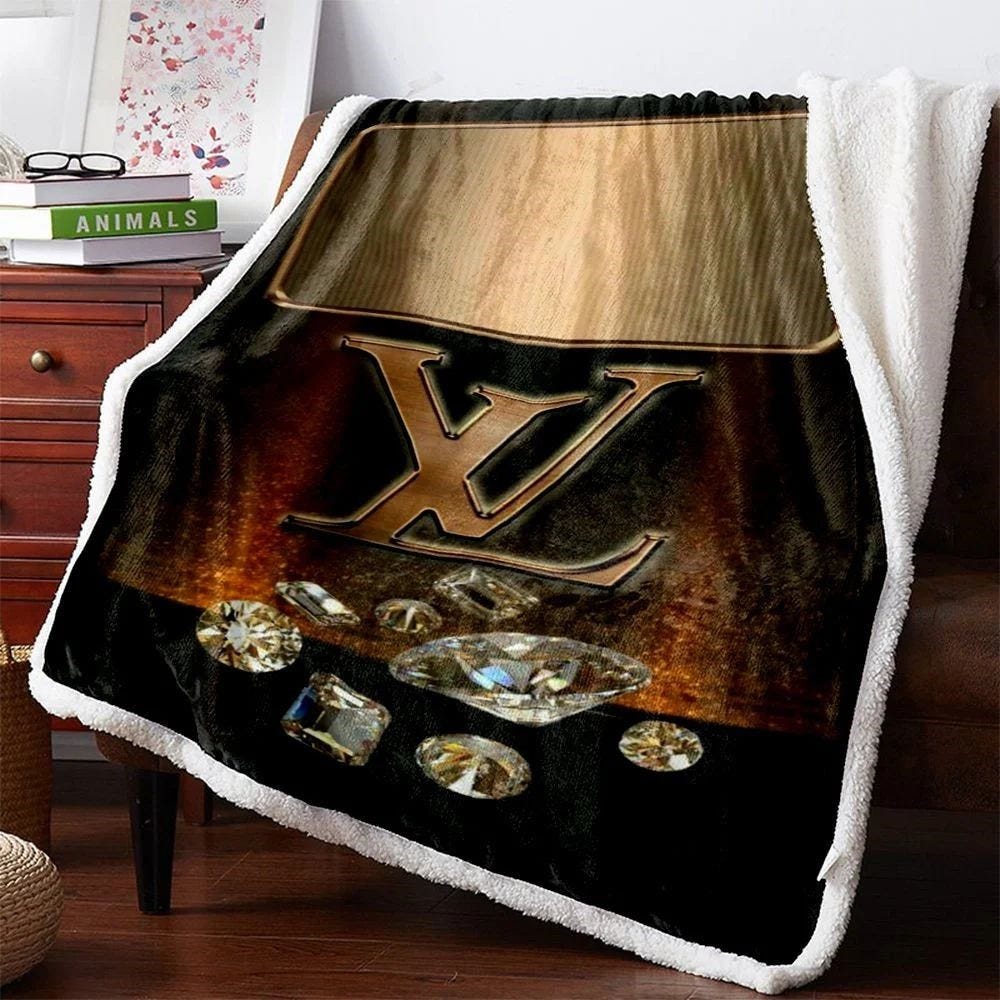 Louis Vuitton Diamon Logo Fleece Blanket Luxury Home Decor Fashion Brand, by SuperHyp Store, Sep, 2023