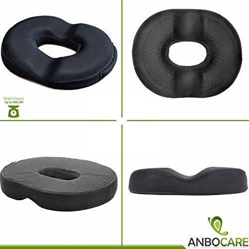 Hemorrhoid Treatment Donut Tailbone Cushion, Prostate Pillow, Pregnancy, Post Natal, Bed Sores, Coccyx, Sciatica, Ultra Premium Comfort Memory Foam.