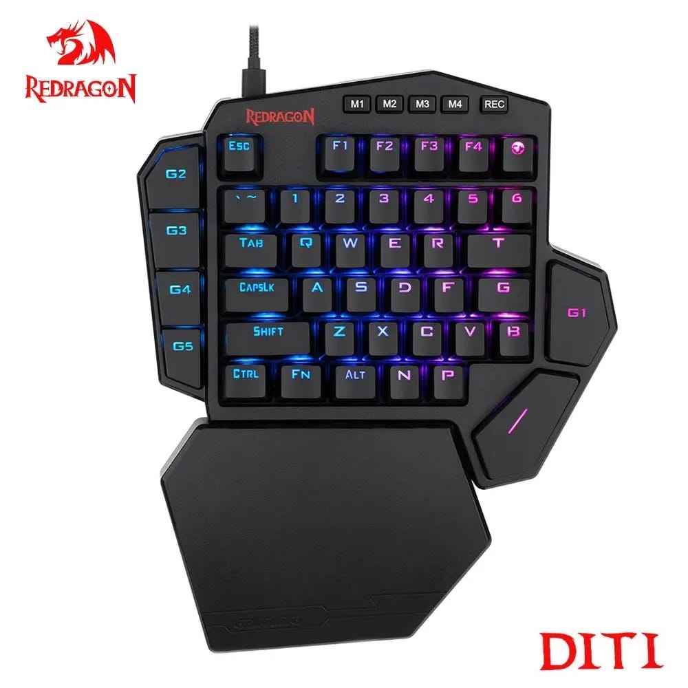 Big Deals! REDRAGON DITI K585 RGB 42 Key One-handed USB Mechanical ...