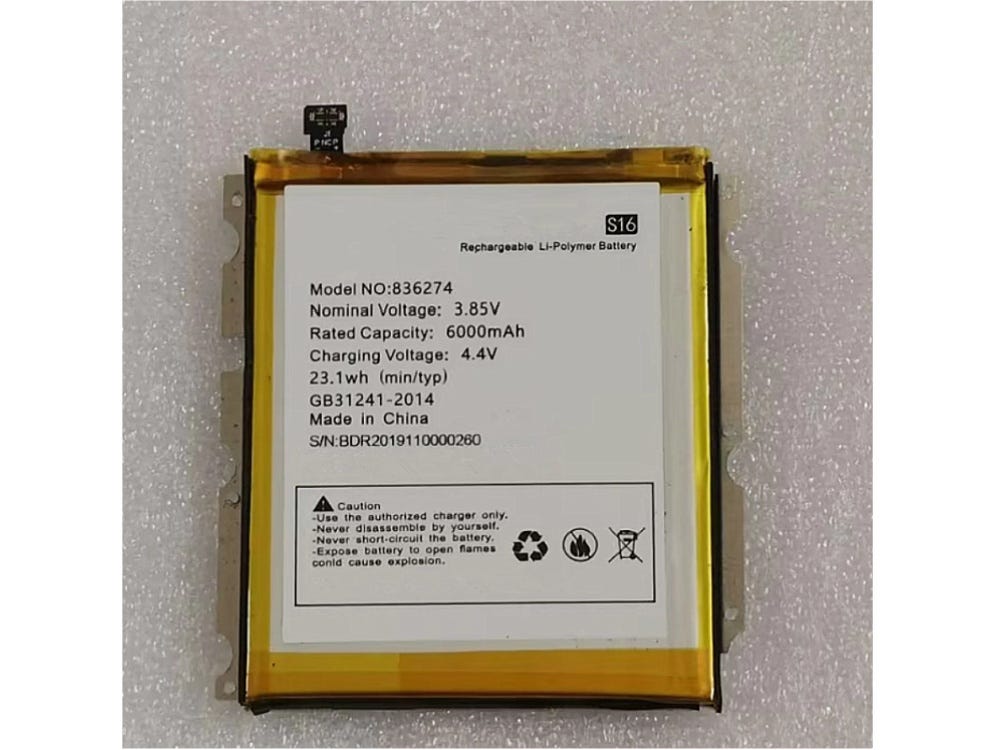【CONQUEST สินค้าใหม่】S16 เปลี่ยนแบตเตอรี่ 6000mAh 3.85V CONQUEST S16