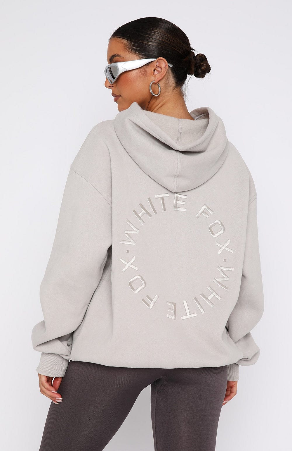 White Fox Stay Lifted Oversized Moon Hoodie by Usafashionly Shop