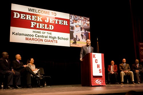 Derek Jeter Field sign at Kalamazoo Central High School