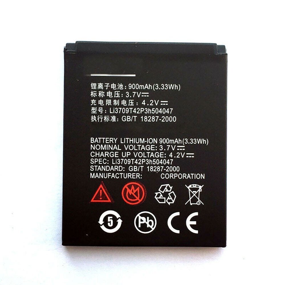 Alta qualità Batteria LI3709T42P3H504047 3.7V/4.2V 900mAh/3.33WH compatibile ZTE U712 U990 UX990