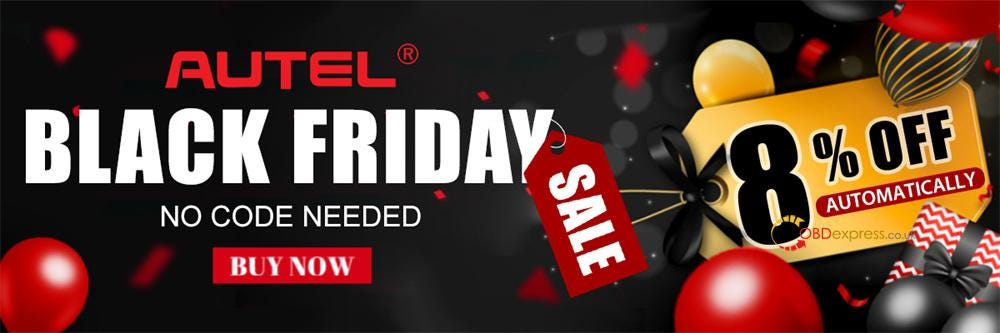Autel Black Friday Sale at OBDExpress.co.uk: 8% OFF Automatically