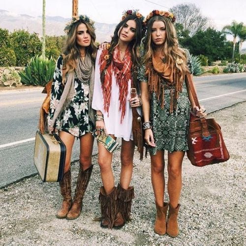 BOHO CHIC LOOK!. Boho chic is also known as “Bohemian… | by Aastha Jaiswal  | Medium