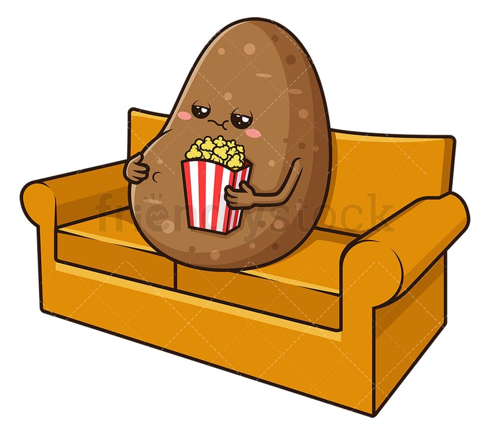 Couch Potato Girl Cartoon