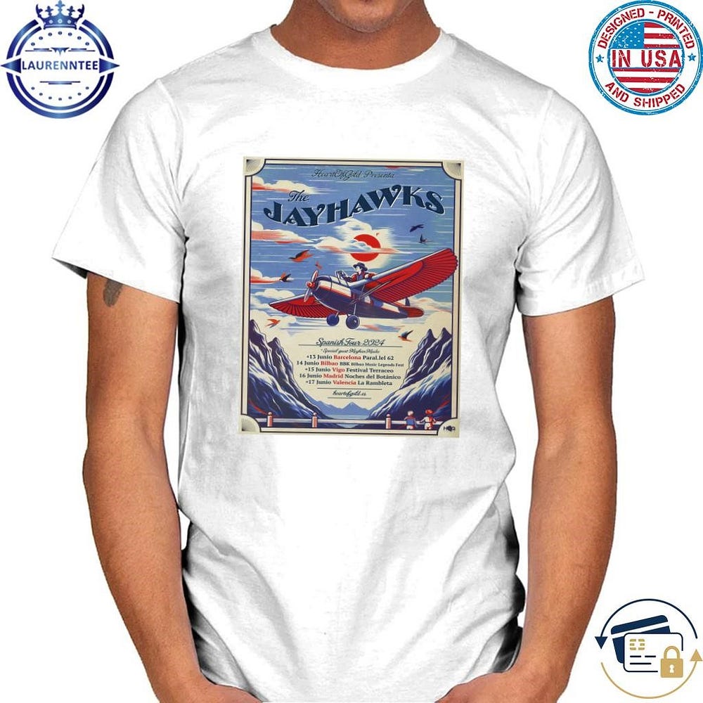 The jayhawks spanish tour 2024 poster shirt by Gonhung Medium
