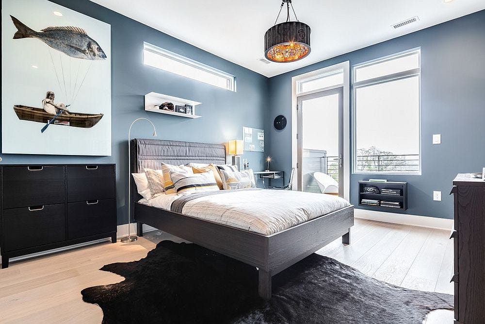Helle und Trendy: 15 Fabelhafte Graue und Blaue Schlafzimmer Ideen