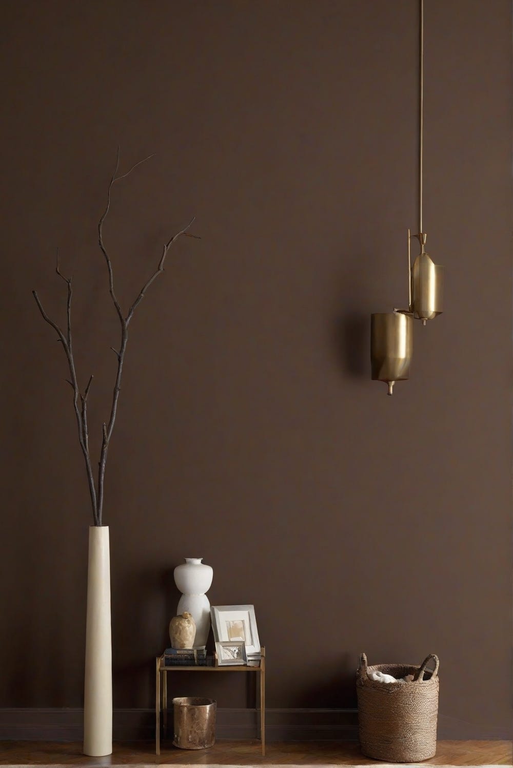 Living Room Walls: Dark Brown SW 7520–2024 Wall Paint Guide Selecting ...