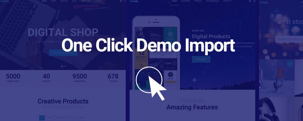 1-Click Demo Import. Easily Import The Entire Demo Content | by Visualmodo  | Medium