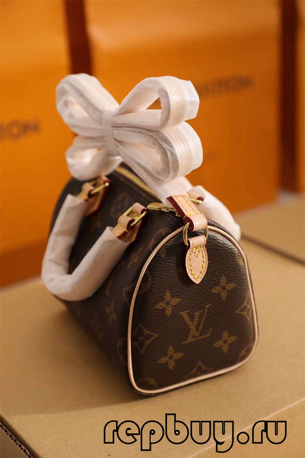 LOUIS VUITTON Nano Speedy Bag M81085 Crossbody Hand Purse Monogram