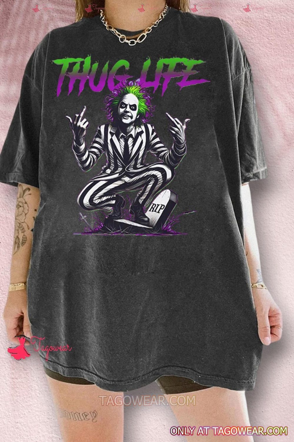 Unleash Your Inner Beetlejuice with the “Thug Life” Halloween Tee | by
