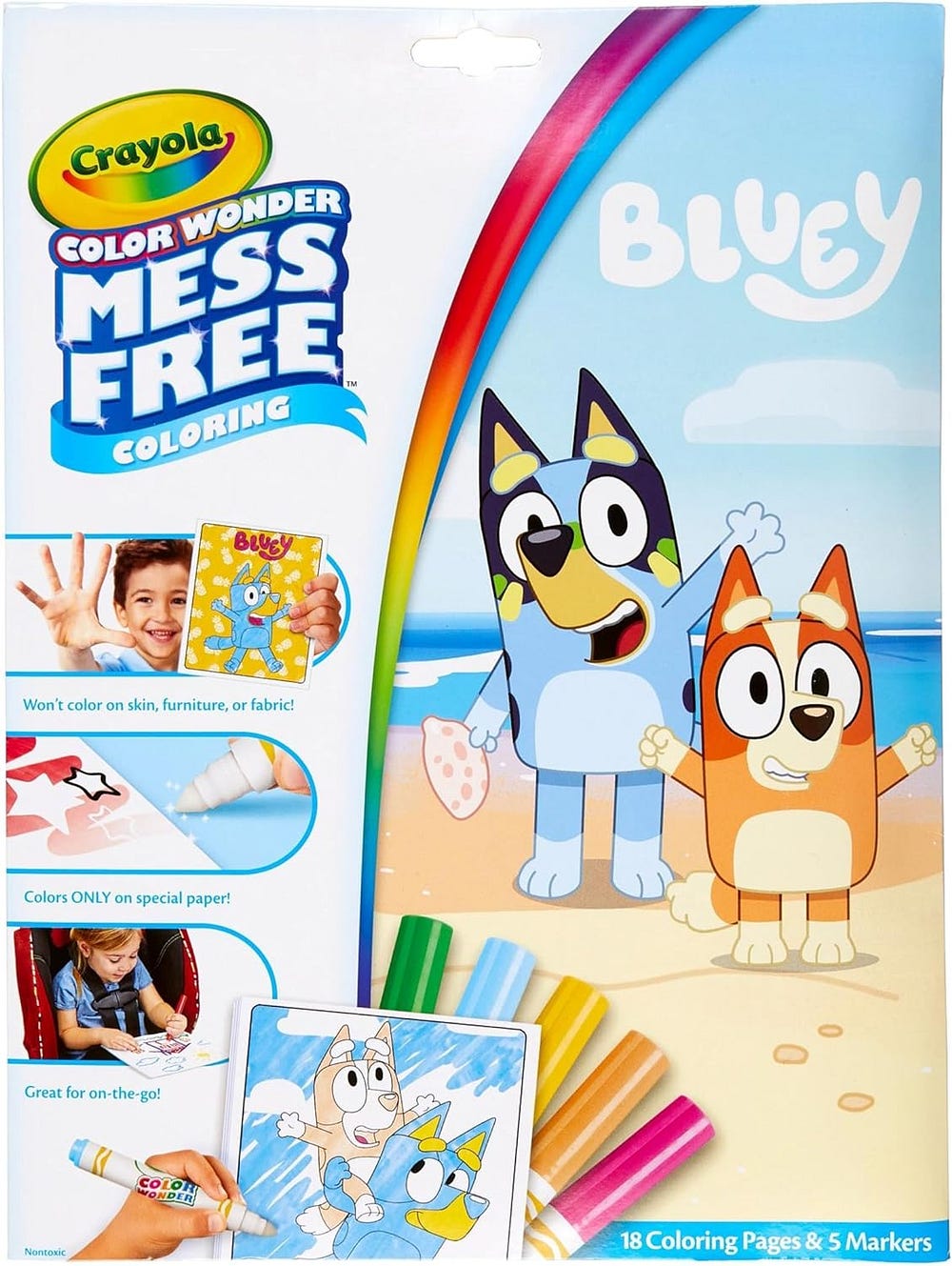 Crayola Bluey Color Wonder Coloring Set, 18 Bluey Coloring Pages, Mess Free Coloring for ...