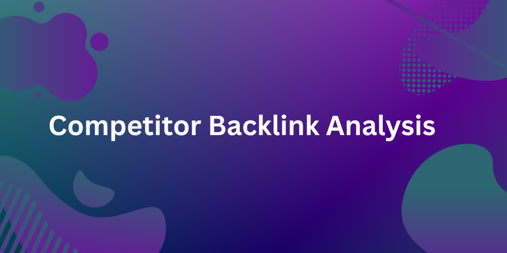 Competitor backlink comparison chart