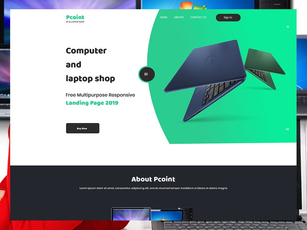 Pcoint โ Laptop Shop PSD Template | by HTML Design โ Free Html Template ...
