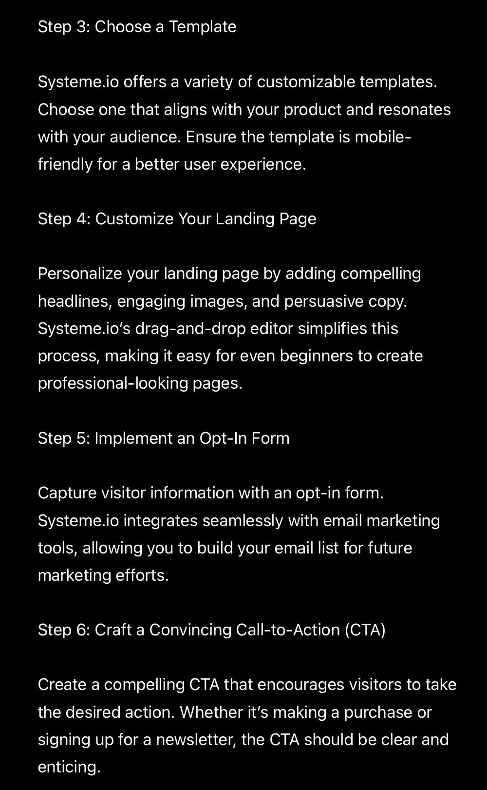 Building an Effective Affiliate Marketing Landing Page with Systeme io Building an Effective Affiliate Marketing Landing Page with Systeme io