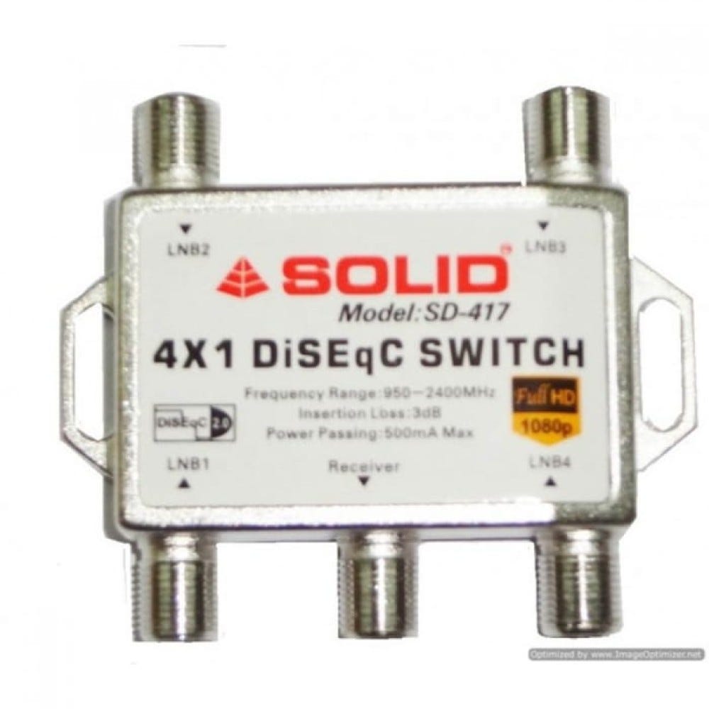 2xAnadol 2/1 DiseqC Switch 2 In 1 Per Ricevitore Satellitare