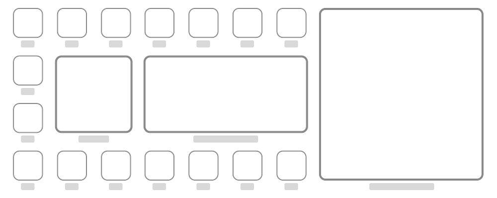 Different sizes for widgets (small, medium, large)