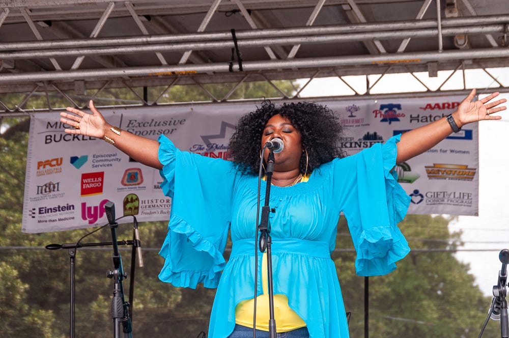 Photographed by Tieshka K. Smith in 2022 at the 16th annual Philadelphia Juneteenth Festival in Germantown. This image is protected by copyright.
