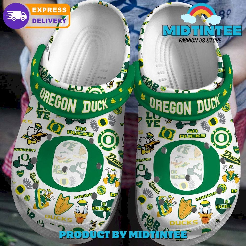 Oregon Ducks Football Crocs - Midtintee Store - Medium